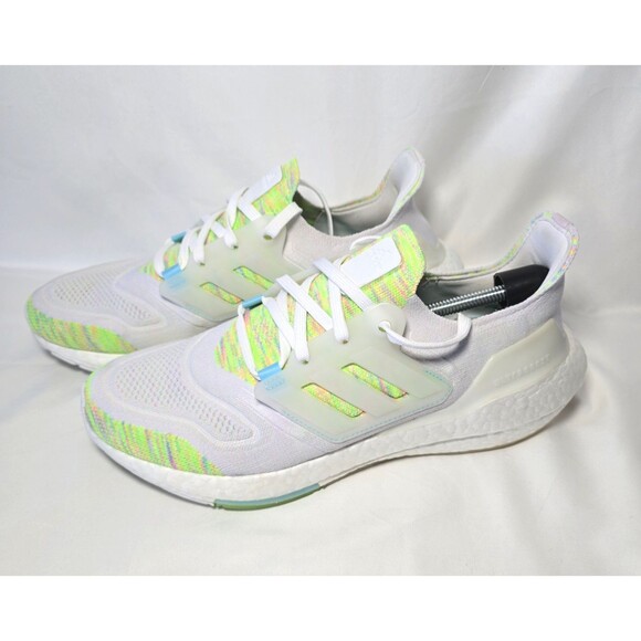 Adidas UltraBoost 22 GX5913 – White Bliss / Solar Green – US Men’s Size 9 - Picture 5 of 14